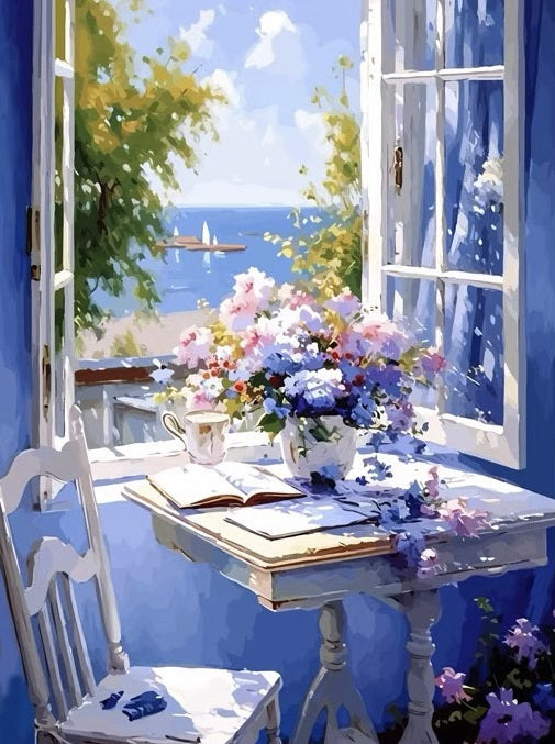 Paint by Numbers Kit Windowsill