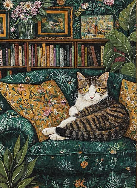 Paint by Numbers Kit Cat On The Sofa
