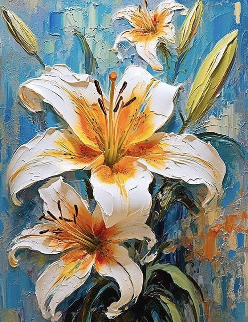 Paint by Numbers Kit 3D Flowers