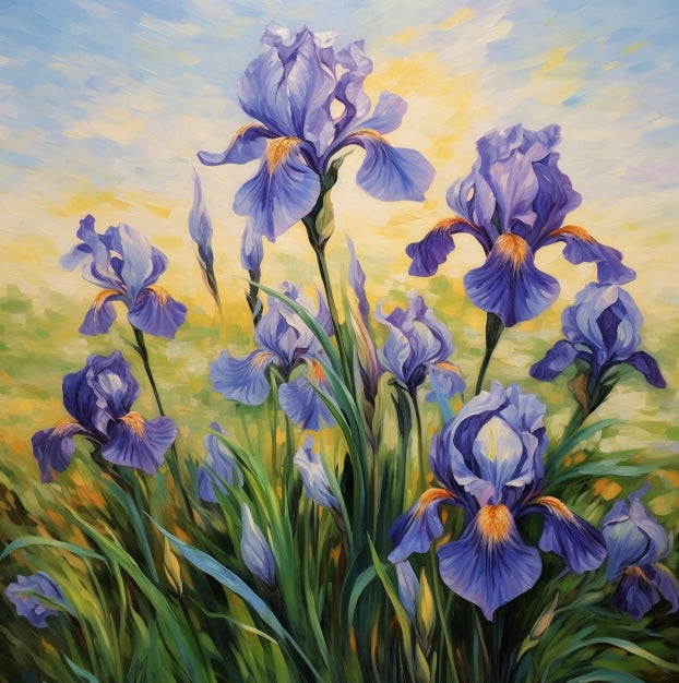 Paint by Numbers Kit Purple Flowers