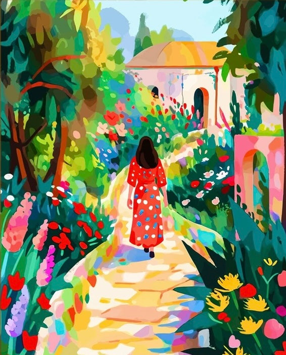 Paint by Numbers Kit Woman In The Garden
