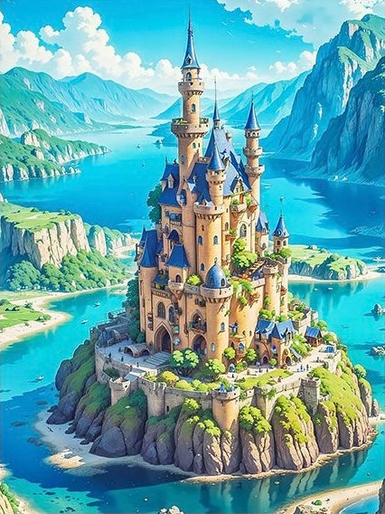 Paint by Numbers Kits Castle on the Sea