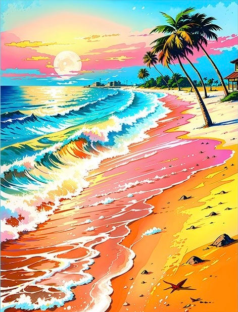 Paint by Numbers Kits Beautiful Beach