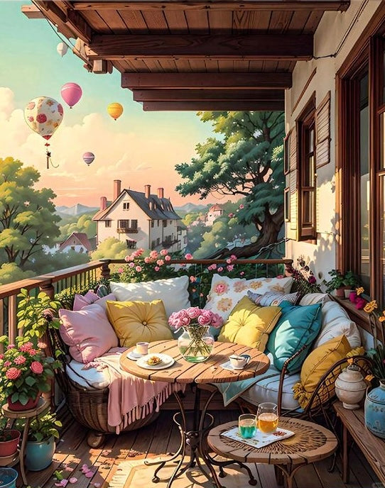 Paint by Numbers Kits Balcony