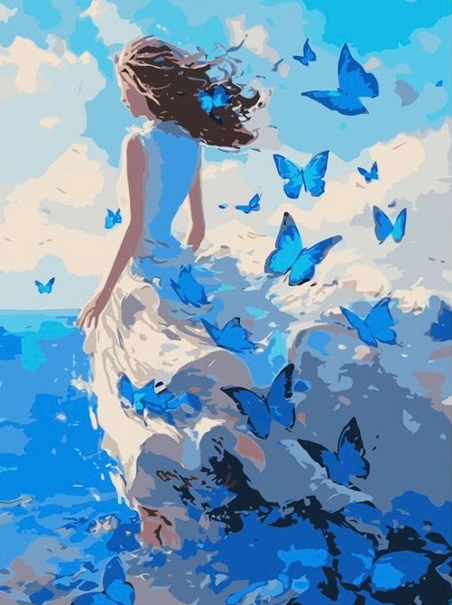 Paint by Numbers Kits Butterfly Woman
