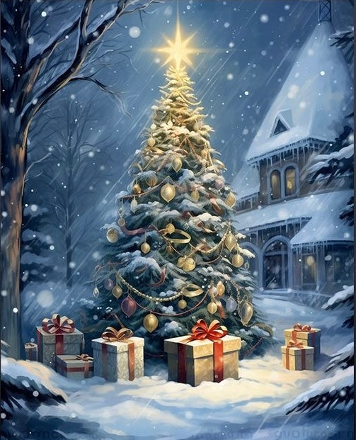Paint by Numbers Kit Christmas Tree