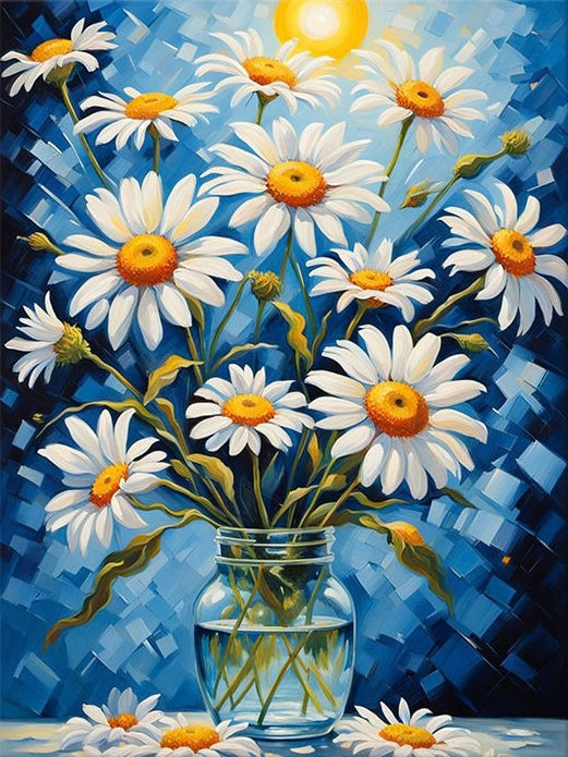 Paint by Numbers Kit White Flowers