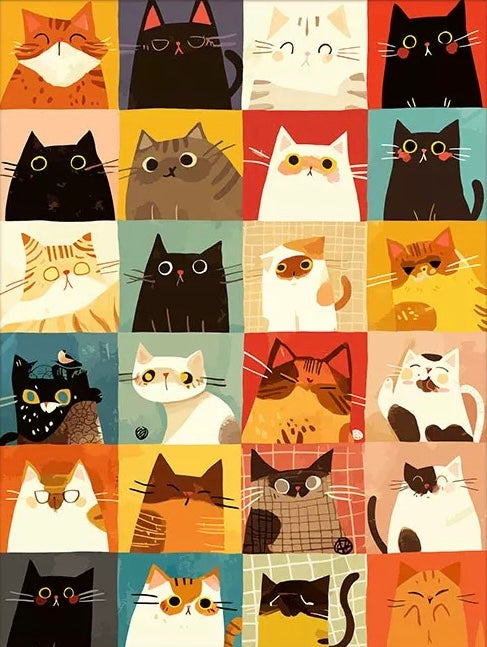 Paint by Numbers Kit Cute Cats