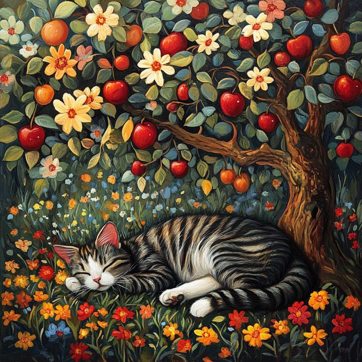 Paint by Numbers Kit Kitten Under The Tree