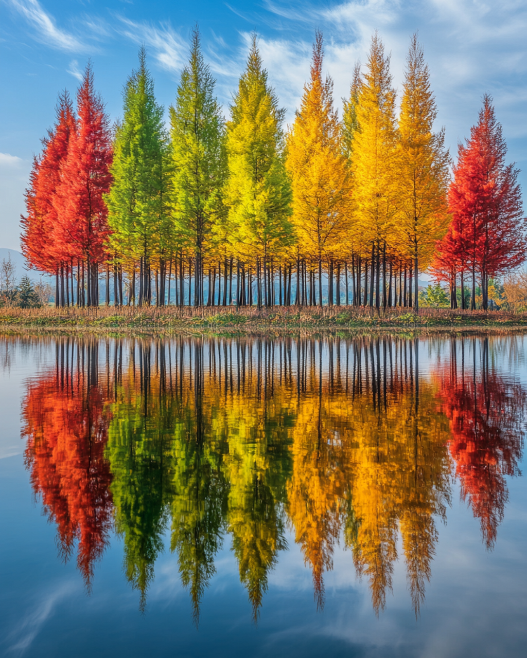 Paint by Numbers Kit Reflection Of Tree
