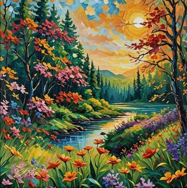 Paint by Numbers Kit Beautiful Scenery