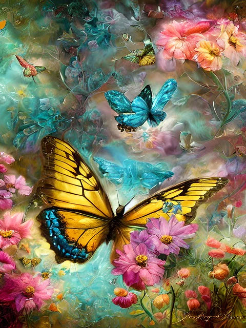 Paint by Numbers Kit Fantasy Butterfly