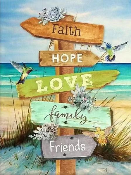 Paint by Numbers Kit Road Sign