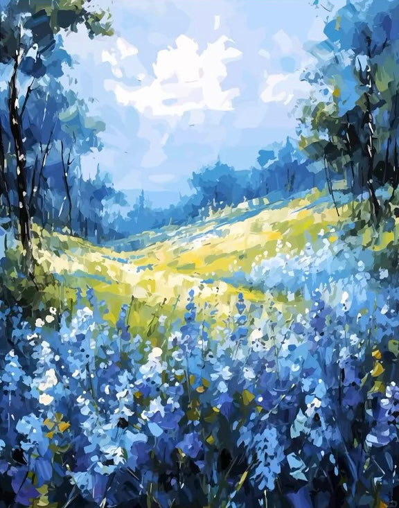 Paint by Numbers Kit Sea Of Flowers