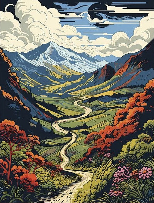 Paint by Numbers Kit Valley