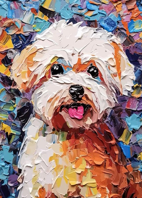 Paint by Numbers Kit Abstract Cute Puppy