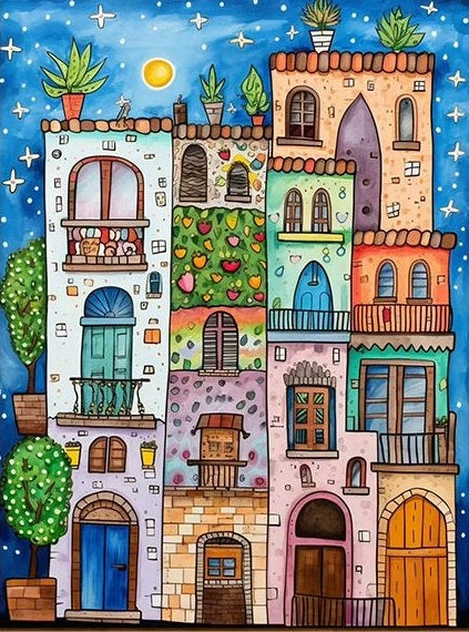 Paint by Numbers Kit Colorful House