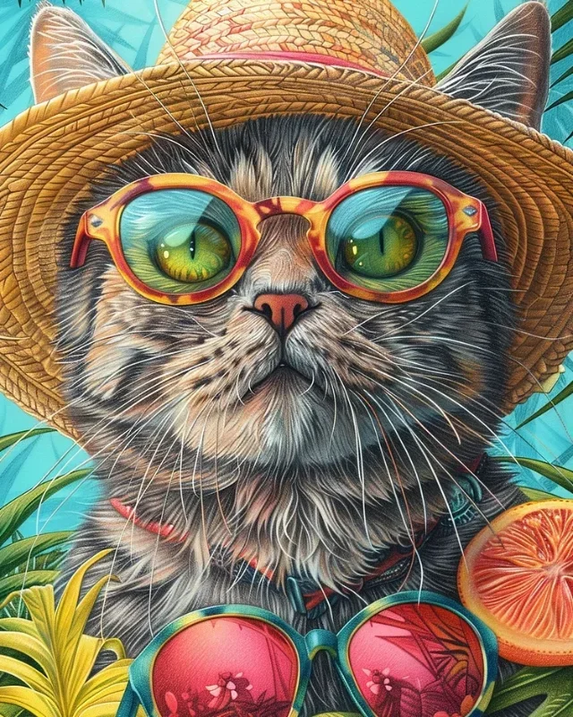 Paint by Numbers Kit Cool Cat – diyartpaint