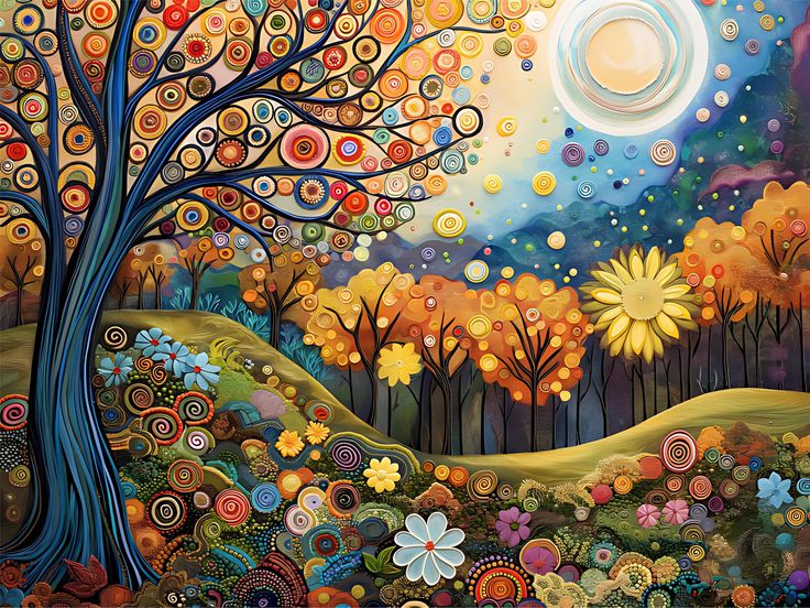 Paint by Numbers Kit Abstract Landscape