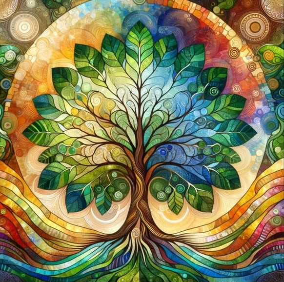 Paint by Numbers Kit Abstract Tree