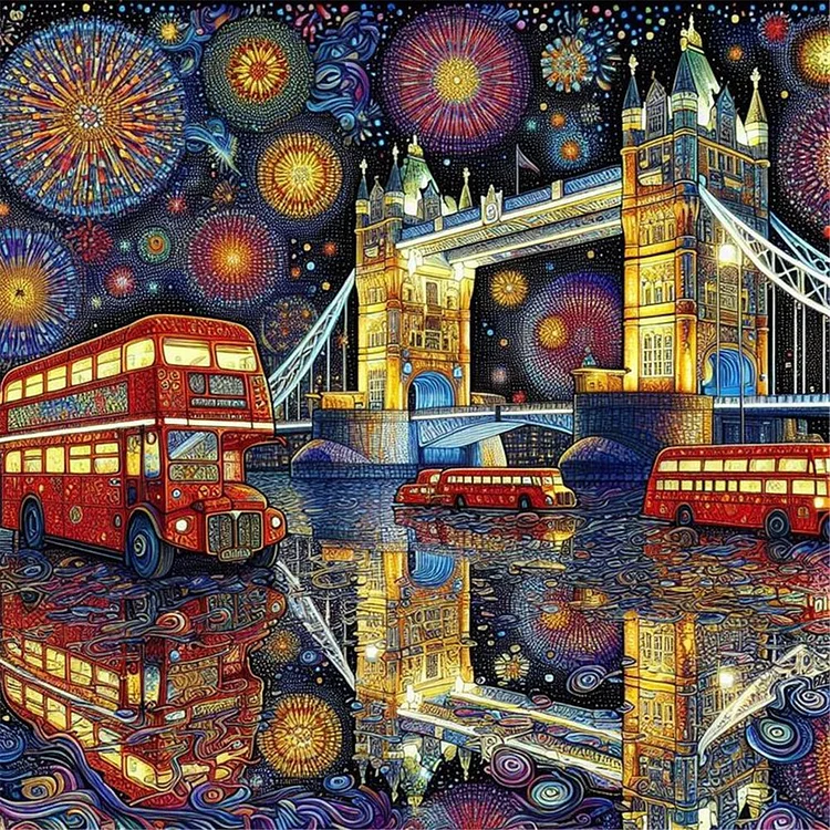 Paint by Numbers Kit Fantasy Street Scene