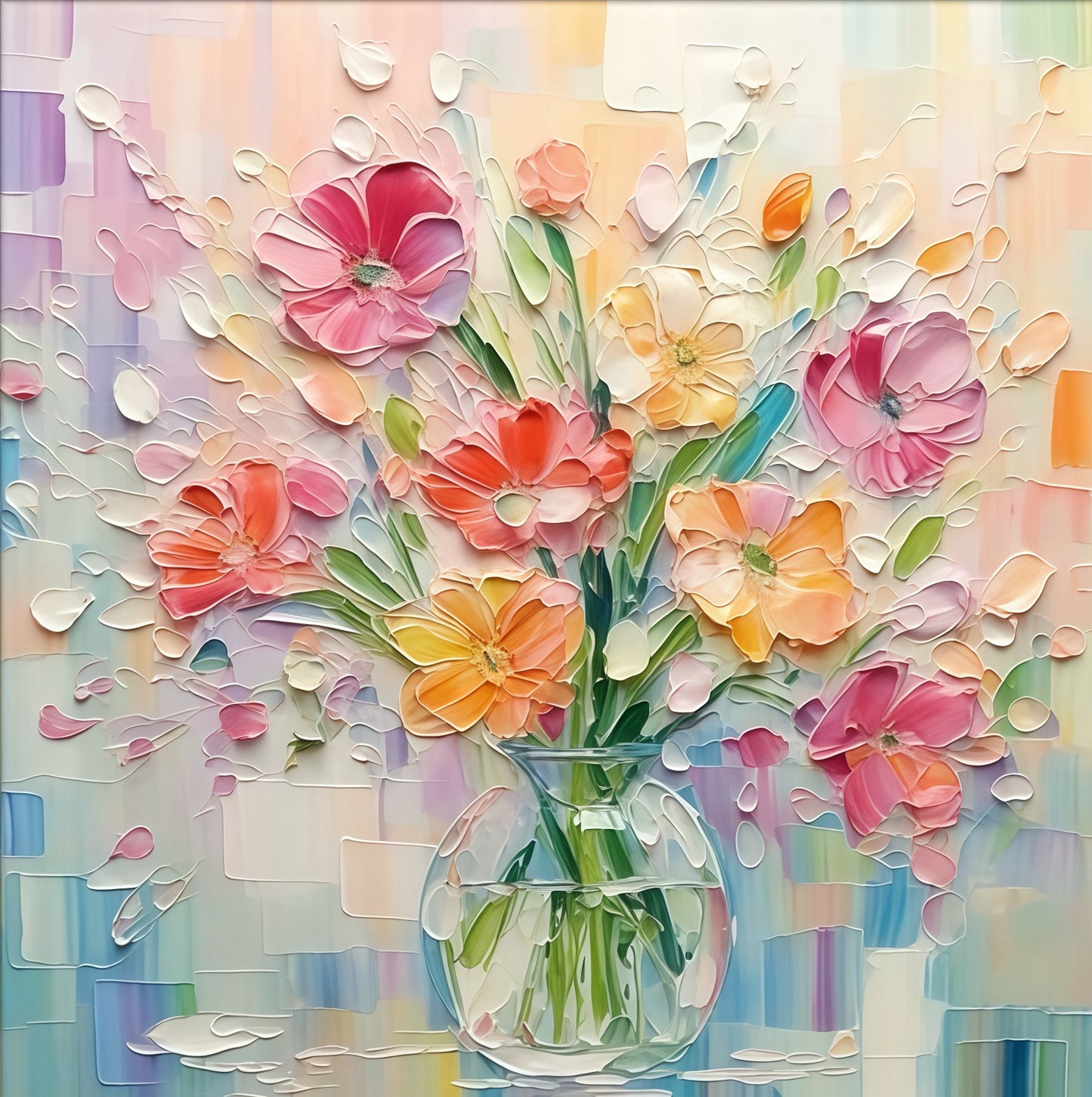 Paint by Numbers Kit 3D Flowers