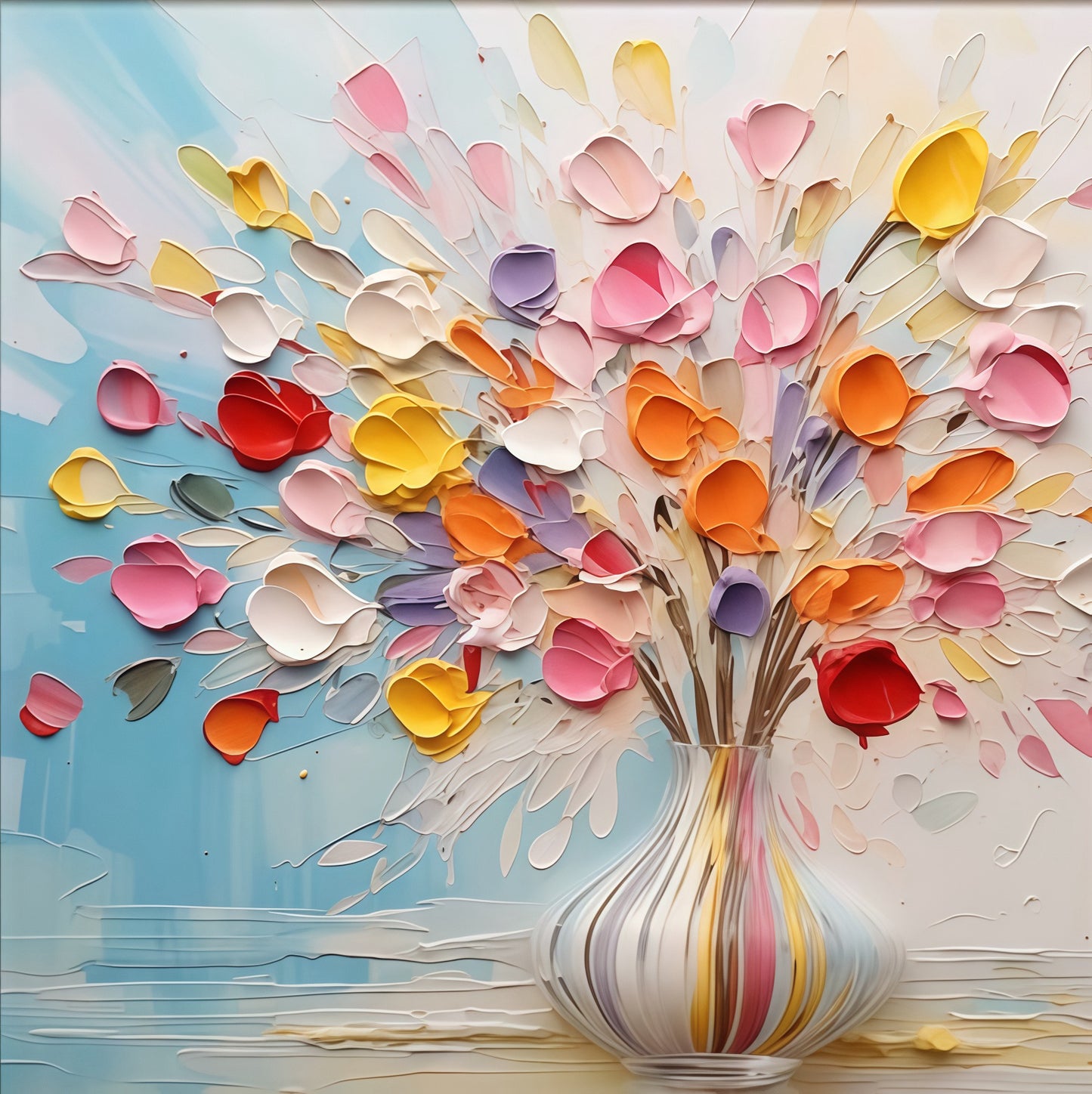 Paint by Numbers Kit 3D Flowers