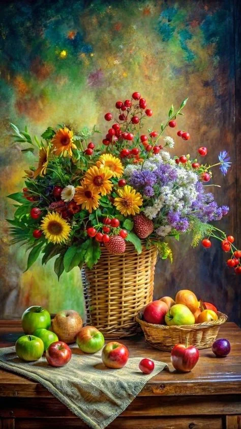 Paint by Numbers Kit Flower Basket