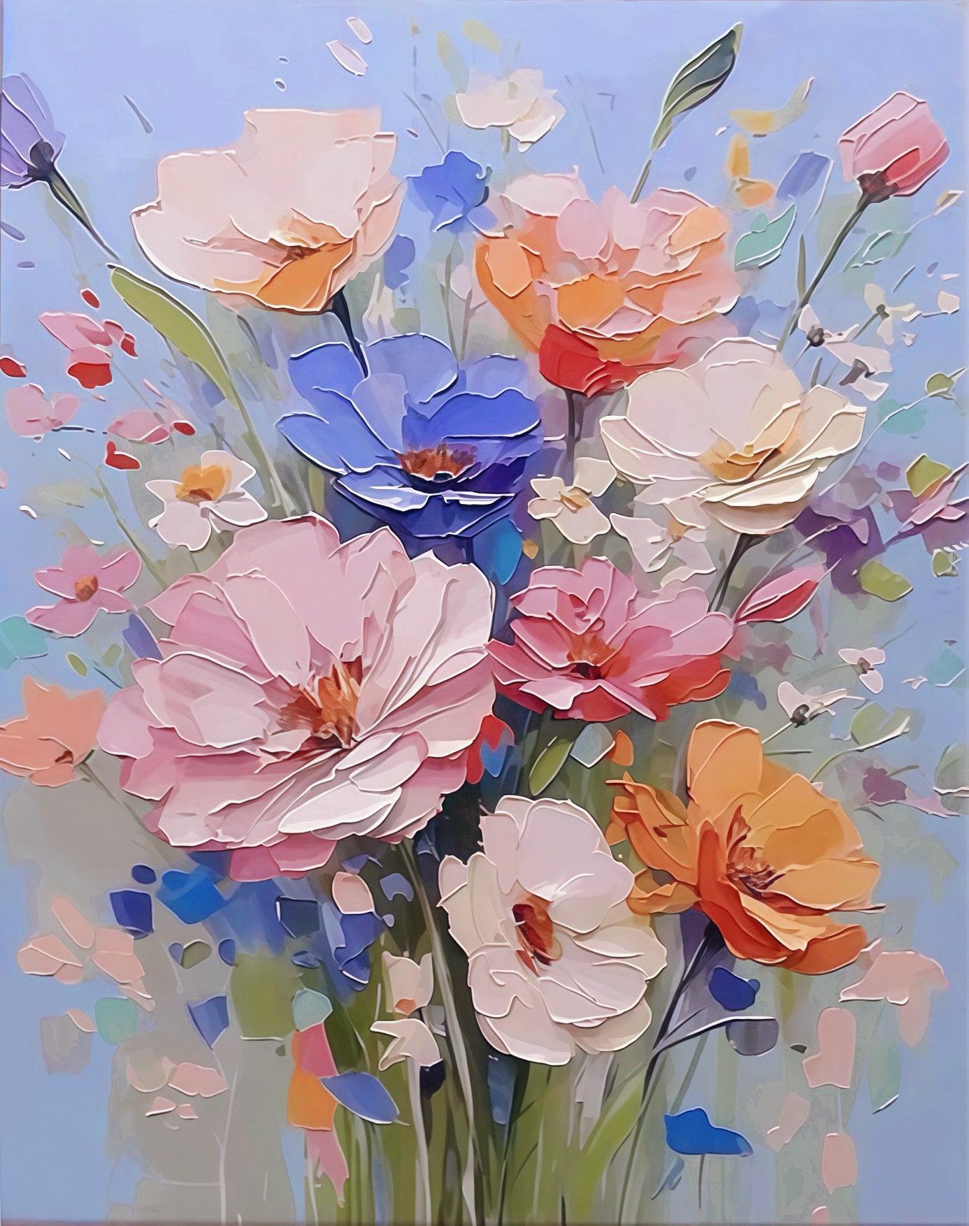 Paint by Numbers Kit 3D Flowers