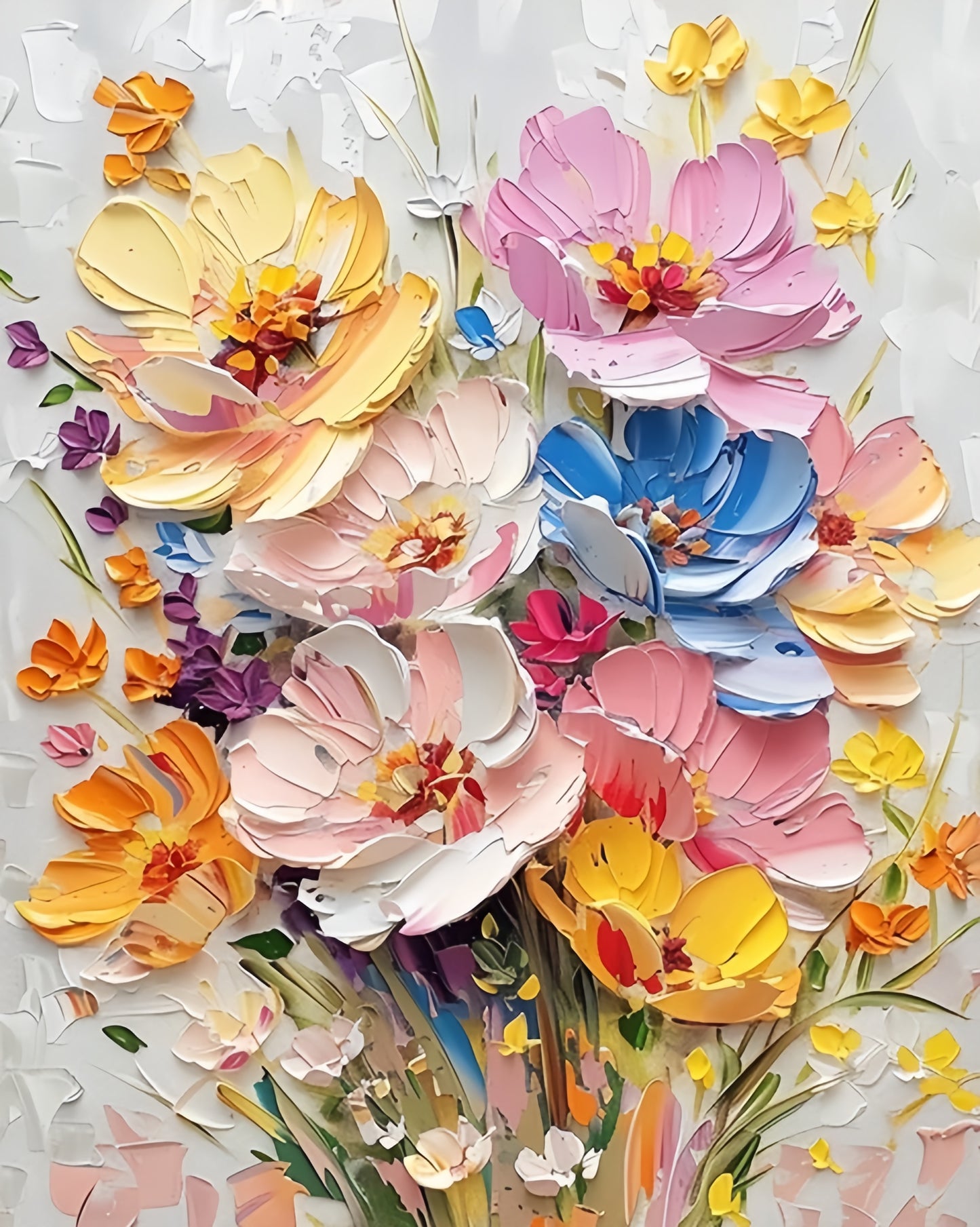 Paint by Numbers Kit 3D Flowers