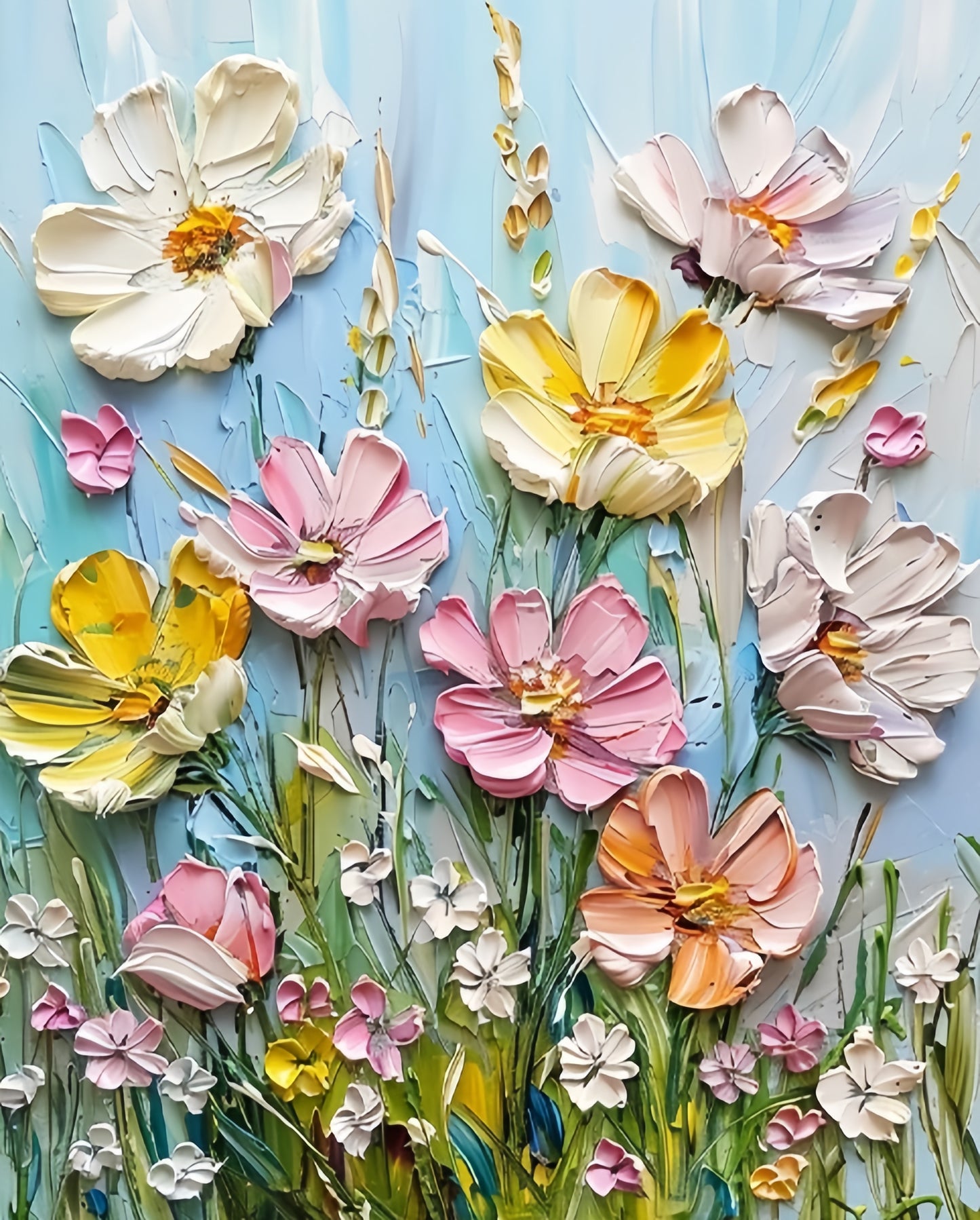 Paint by Numbers Kit 3D Flowers