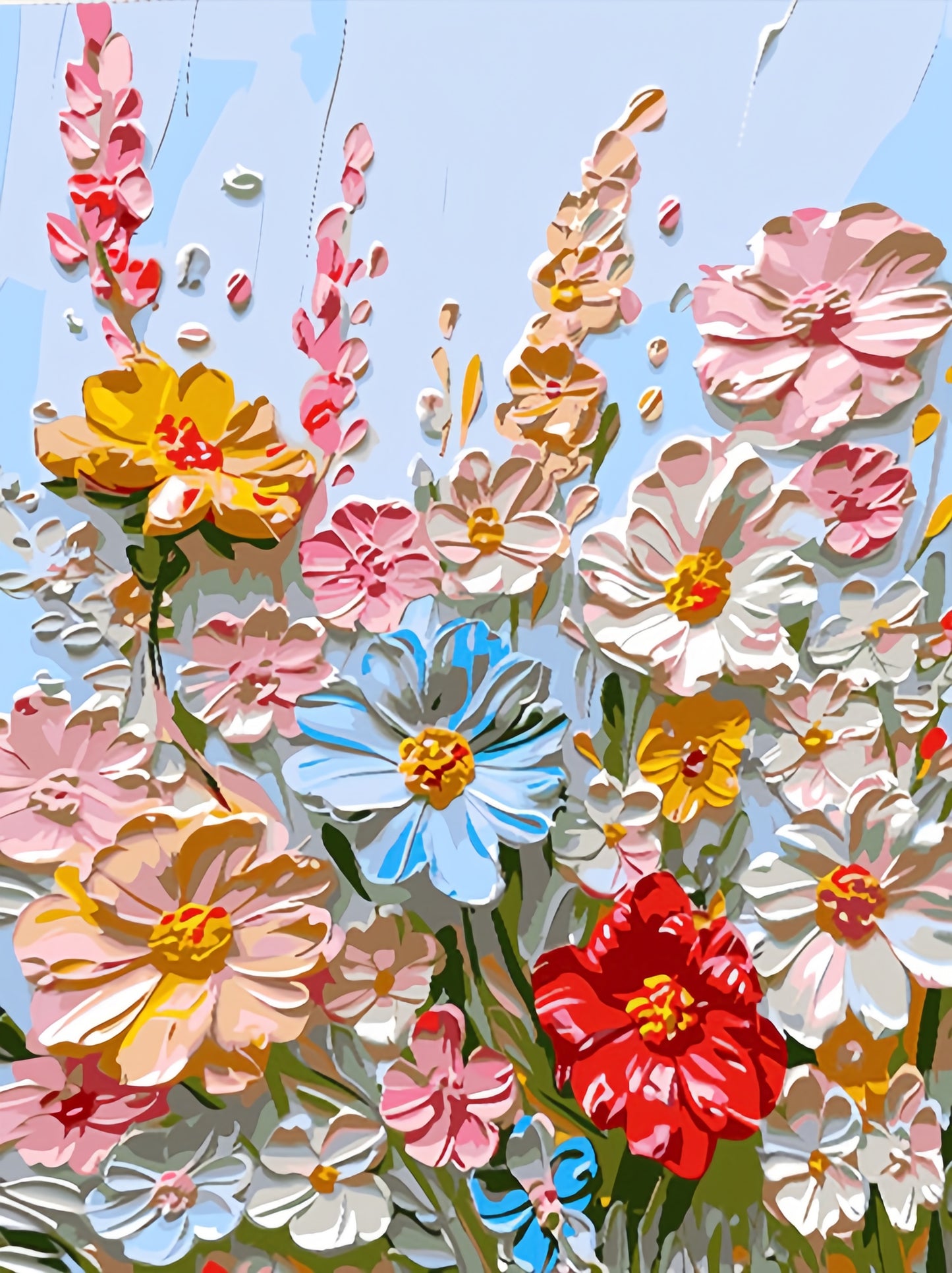 Paint by Numbers Kit 3D Flowers