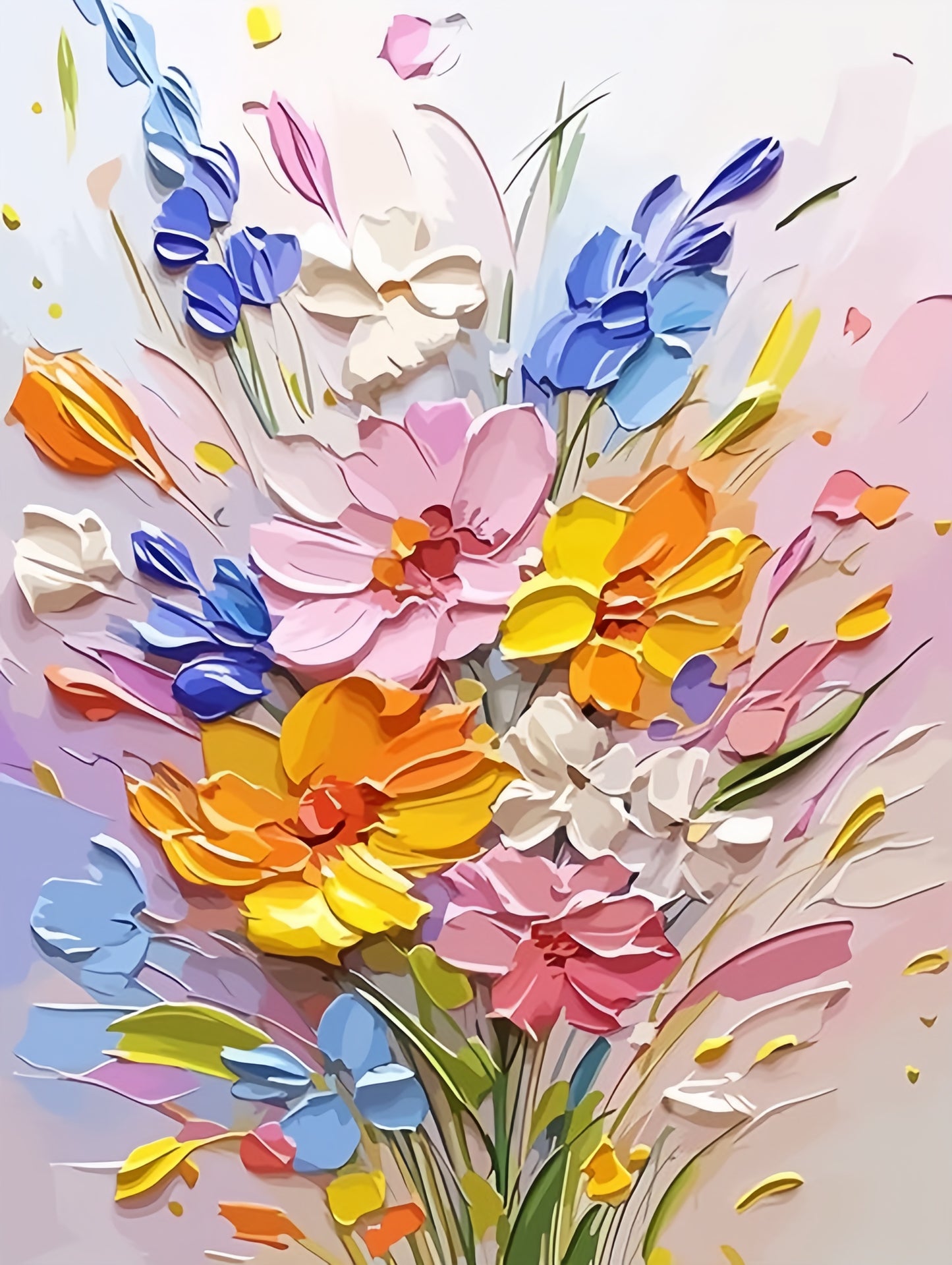 Paint by Numbers Kit 3D Flowers