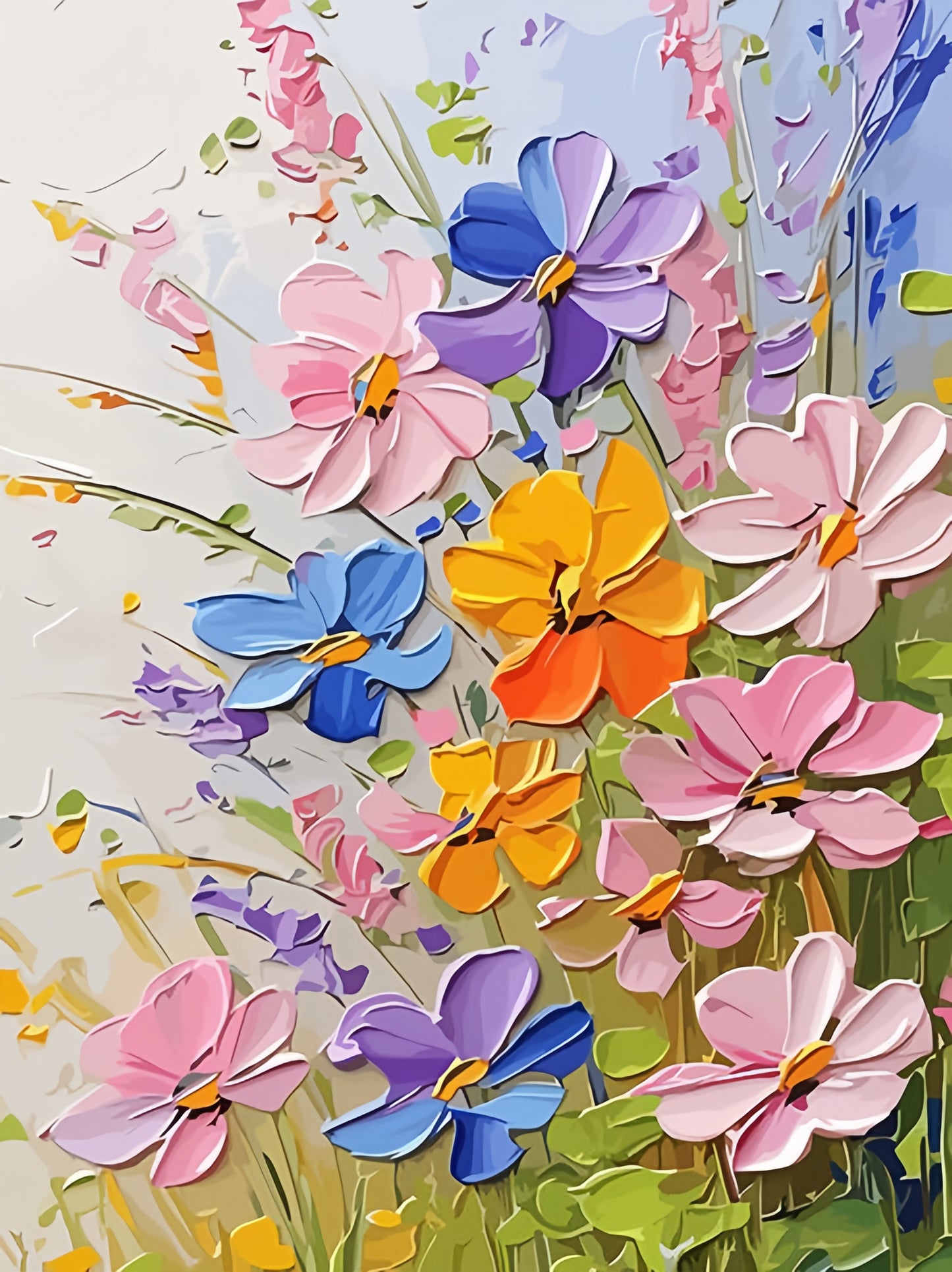 Paint by Numbers Kit 3D Flowers