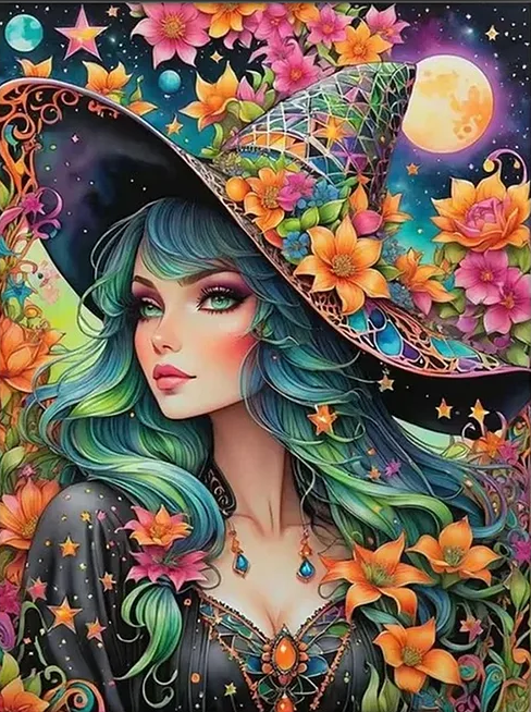 Paint by Numbers Kit Flower Woman