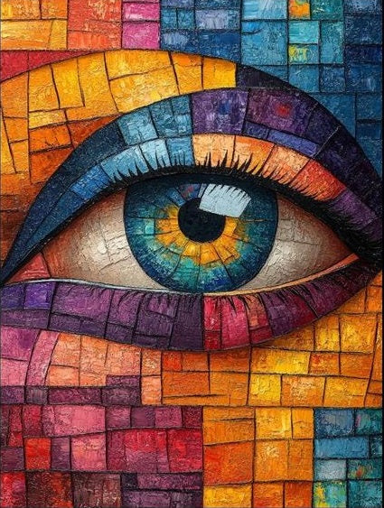 Paint by Numbers Kit Abstract Colorful Eyes