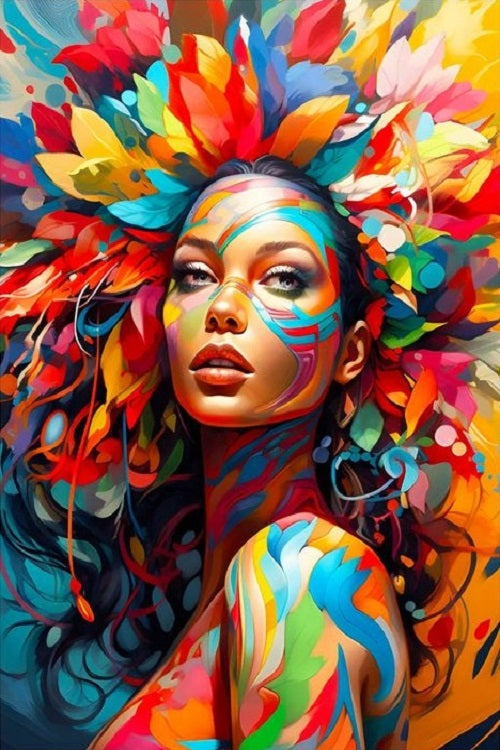 Paint by Numbers Kit Abstract Colorful Woman
