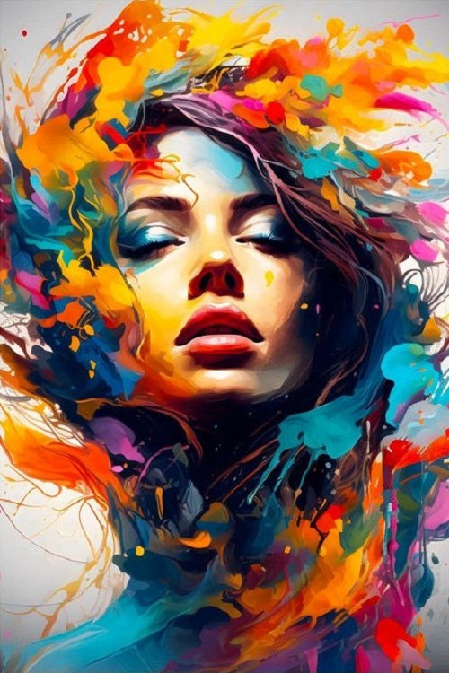 Paint by Numbers Kit Abstract Colorful Woman