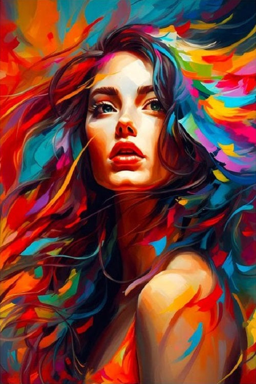 Paint by Numbers Kit Abstract Colorful Woman