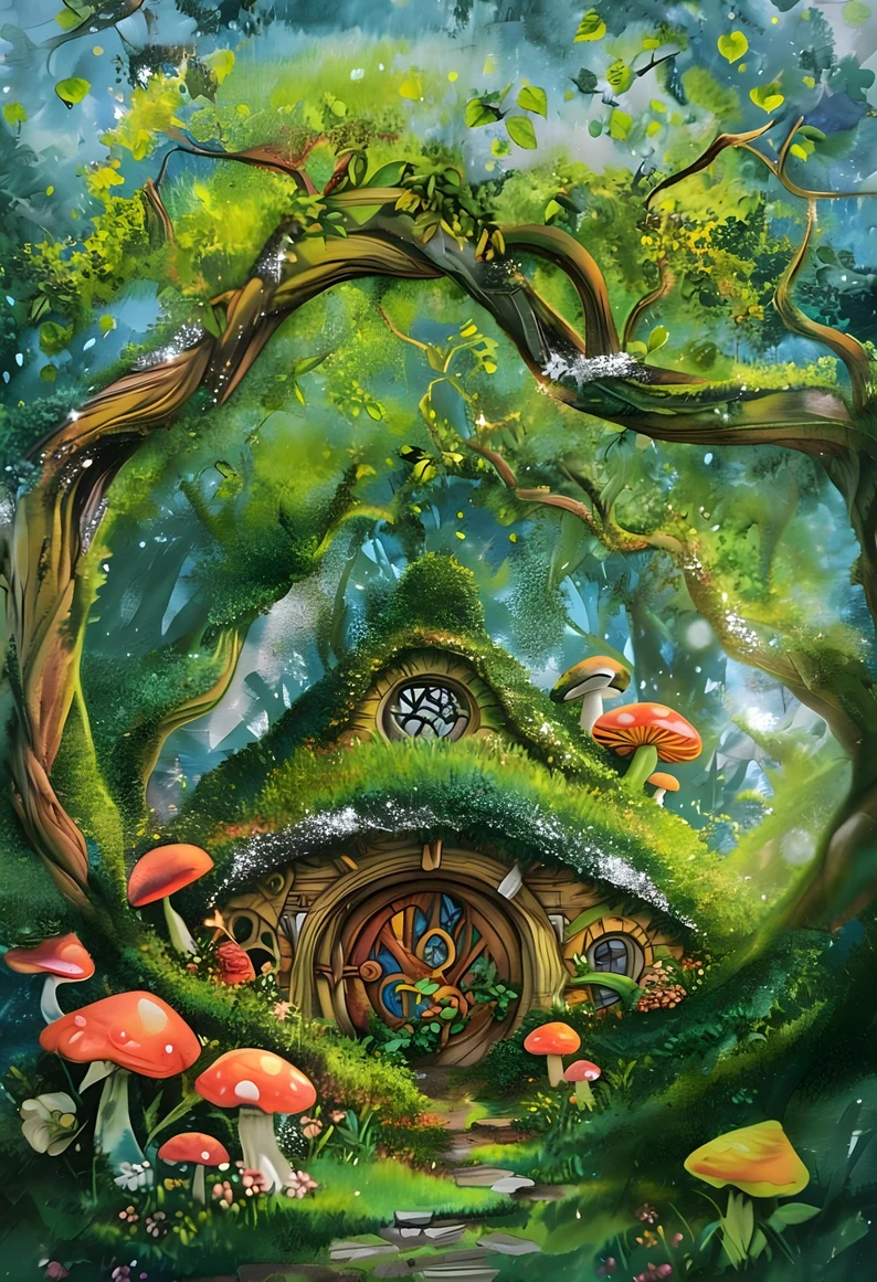 Paint by Numbers Kit Fantasy Forest