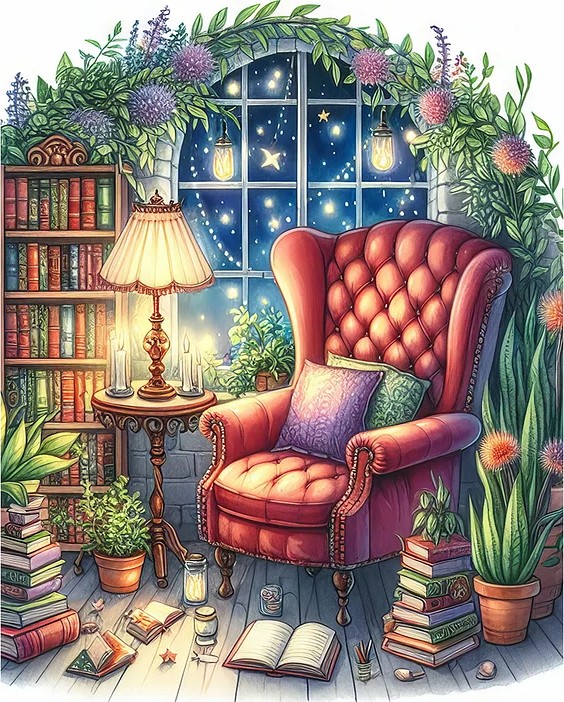 Paint by Numbers Kit Cozy Room