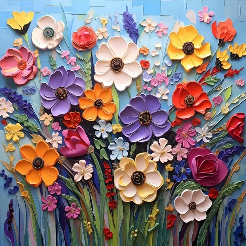 Paint by Numbers Kit 3D Flowers