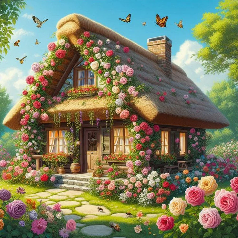 Paint by Numbers Kit Garden House