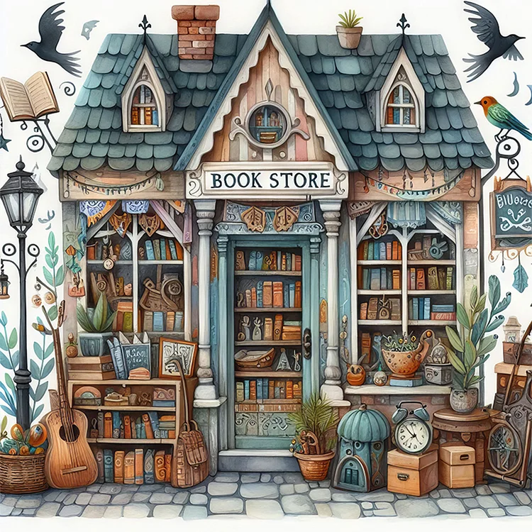 Paint by Numbers Kit Bookstore