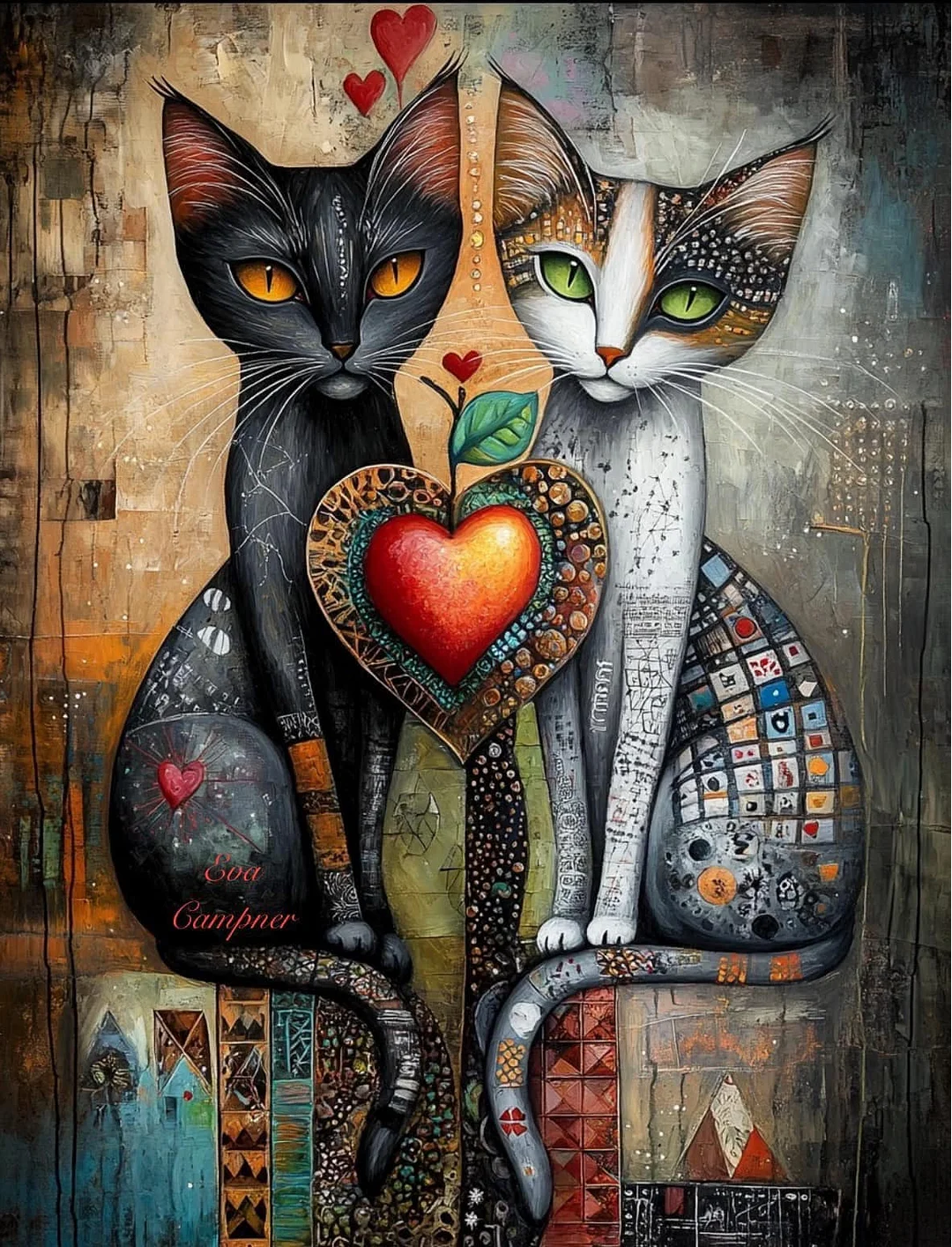 Paint by Numbers Kit Abstract Cat