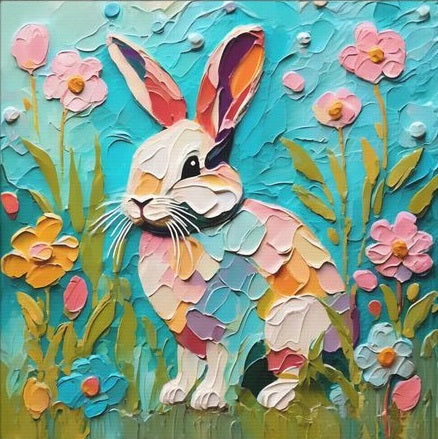 Paint by Numbers Kit Abstract Bunny