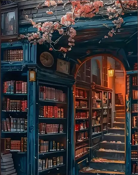 Paint by Numbers Kit Bookstore