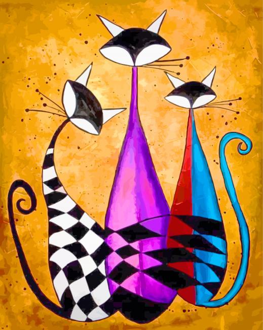 Paint by Numbers Kit Abstract Cat
