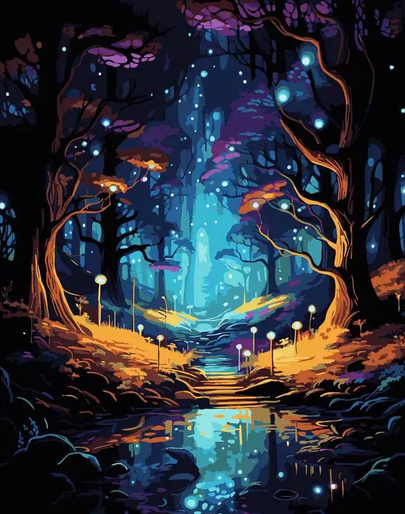 Paint by Numbers Kit Abstract Forest