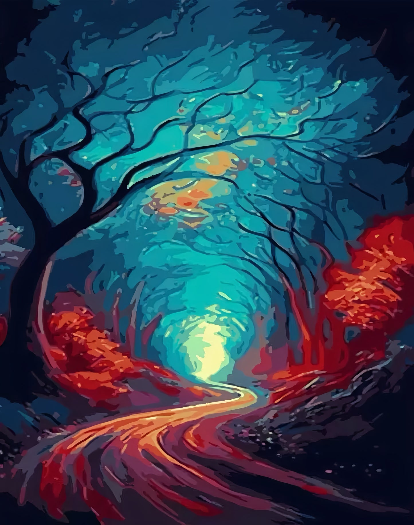 Paint by Numbers Kit Abstract Forest